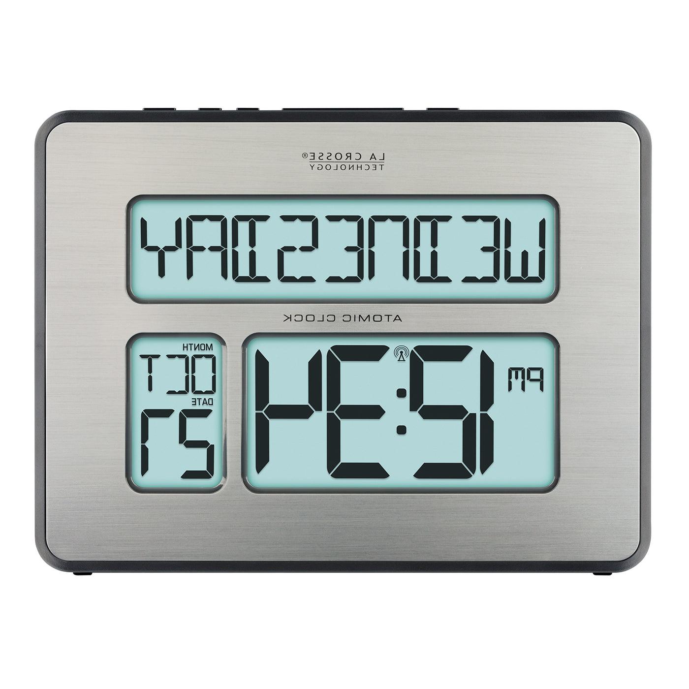 513-1419BL-WA Atomic Digital Wall Clock with Backlight